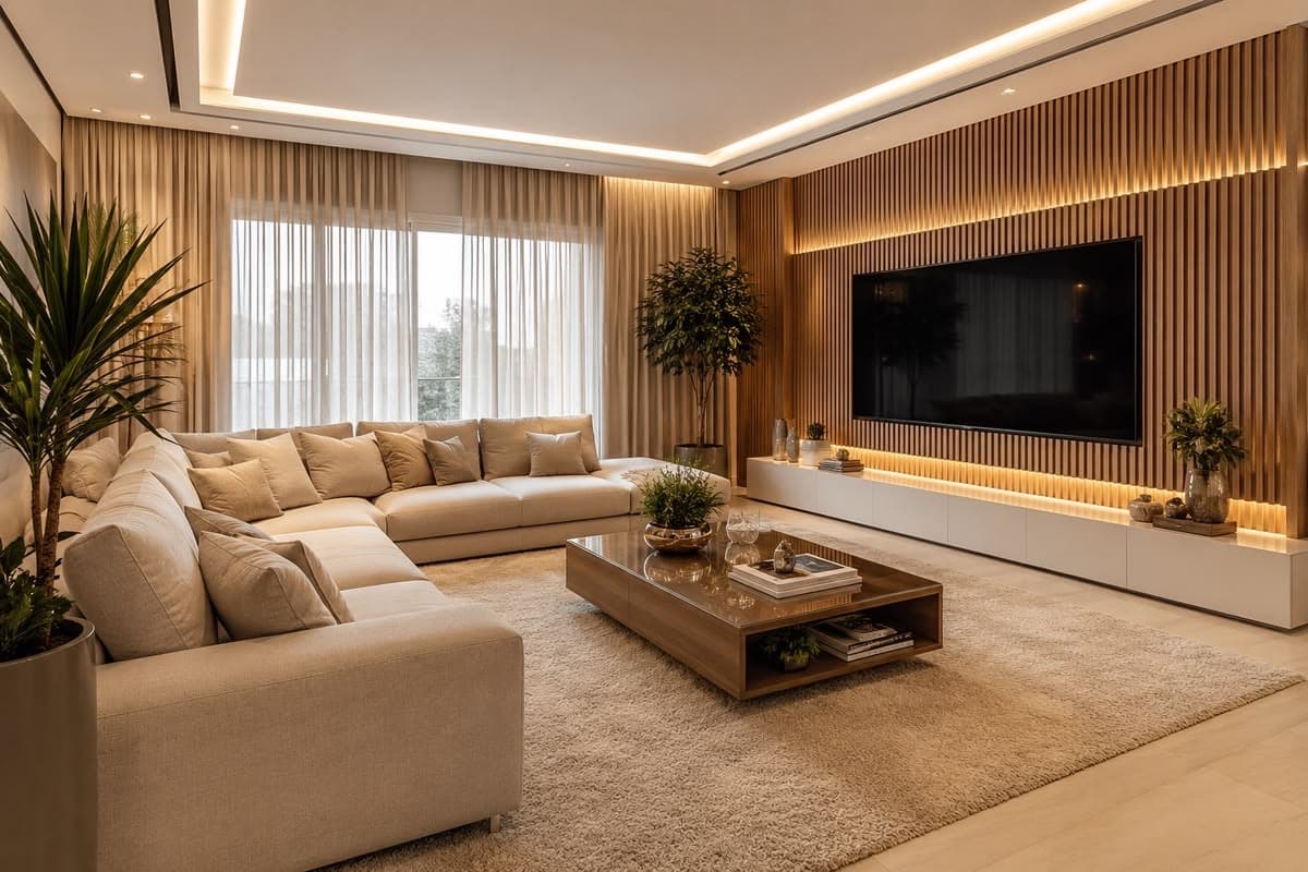 Salón de una vivienda en Castelldefels